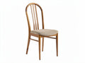 Natural wood dining chair with upholstered seat and ergonomic design 45 x 45 x 90cm