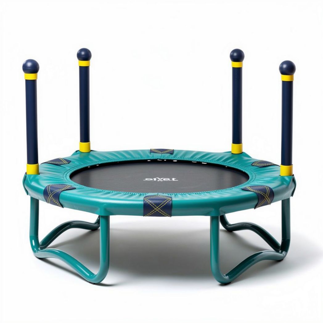 Indoor and outdoor trampoline with safety enclosure 100 x 100 x 30cm