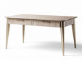 Wooden desk with two drawers and gold metal legs 120 x 60 x 75cm