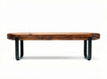 Wooden coffee table with black metal legs 150 x 80 x 40cm