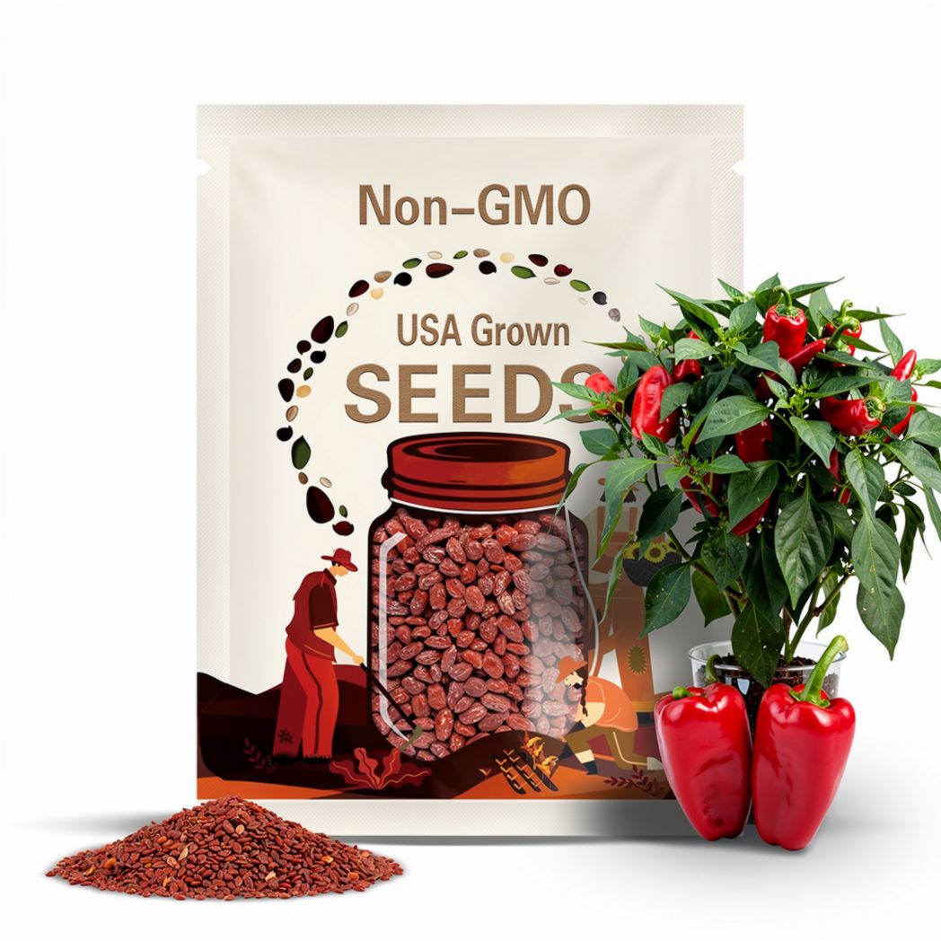 Fresno Red Pepper Premium Seeds Packet