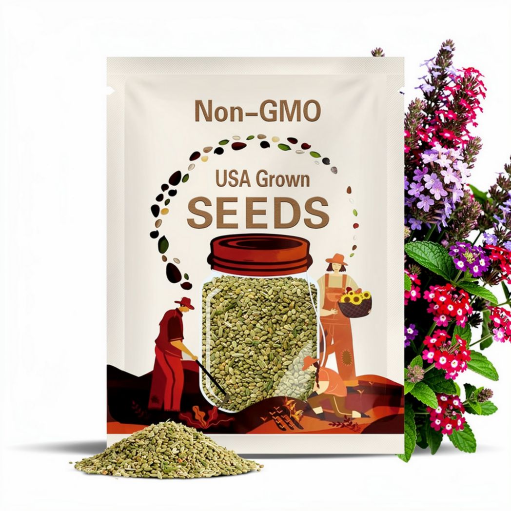 Verbena Compacta Mix  200 Non-GMO Seeds | Colorful Groundcover | Dwarf Perennial | Pollinator Friendly | Easy Grow Flower Seeds