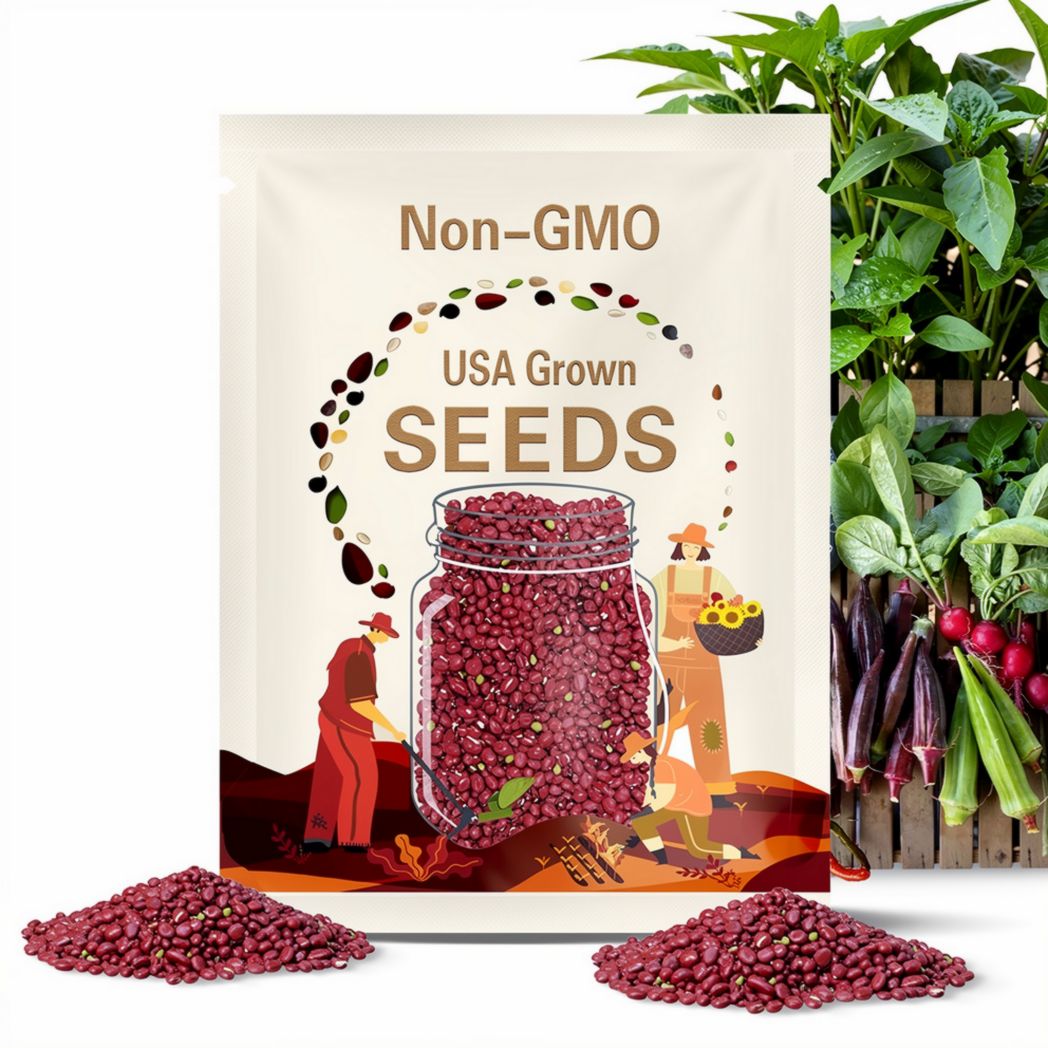 Heirloom Red Burgundy Okra Seeds