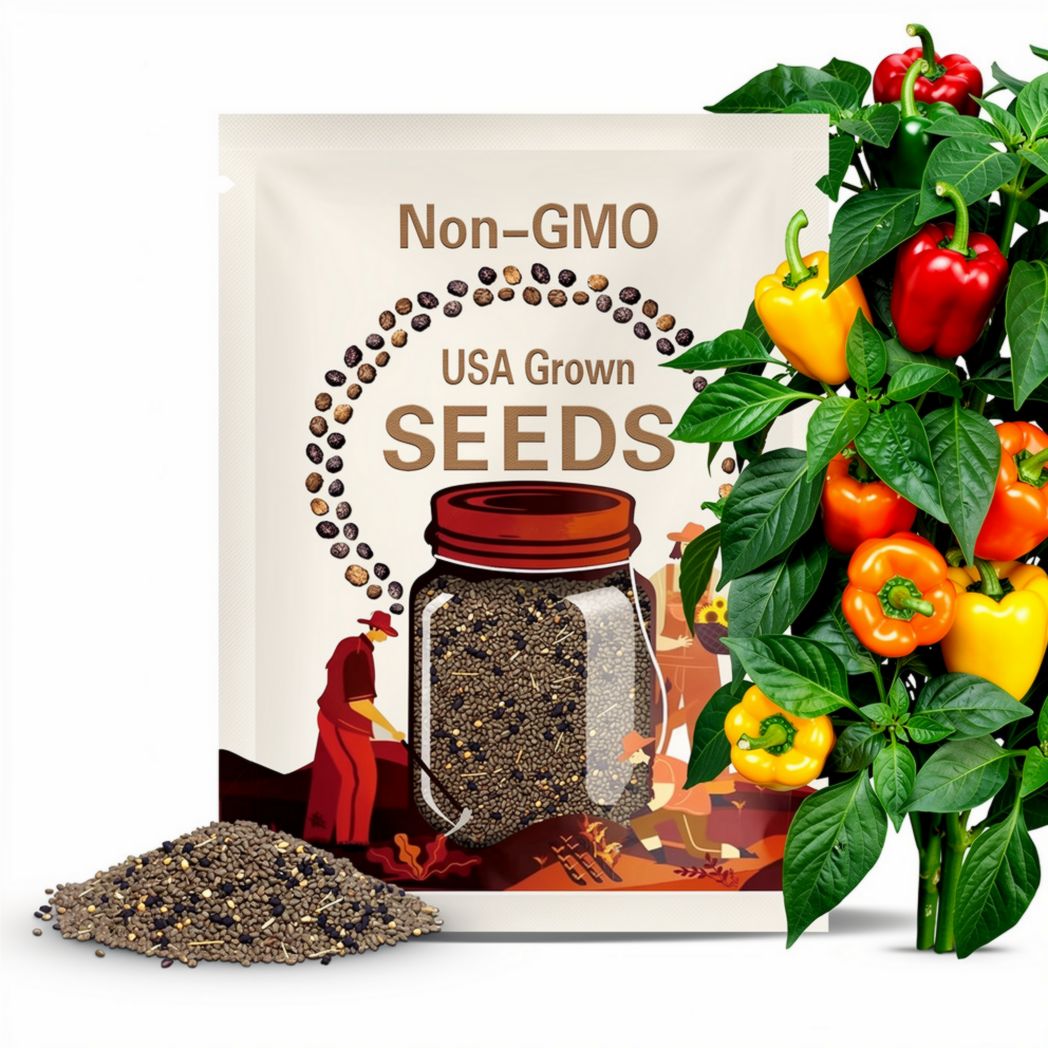 10 Mini Mixed Bell pepper seeds - Grown/Harvested in USA !! Beautiful ! Sweet ! Small !