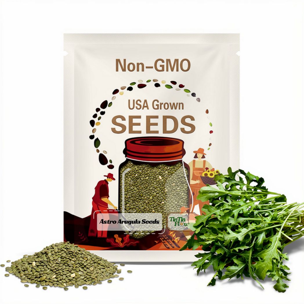 200 Seeds| Astro Arugula Seeds –Microgreen Seeds Container Garden- Cold Hardy - Mustard Greens- Fast-Growing -Salads and Sandwiches#8001