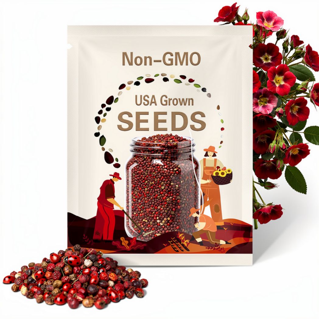Ladybird Rose Nasturtium Seeds, Non-GMO, Edible Flowers, Tropaeolum majus