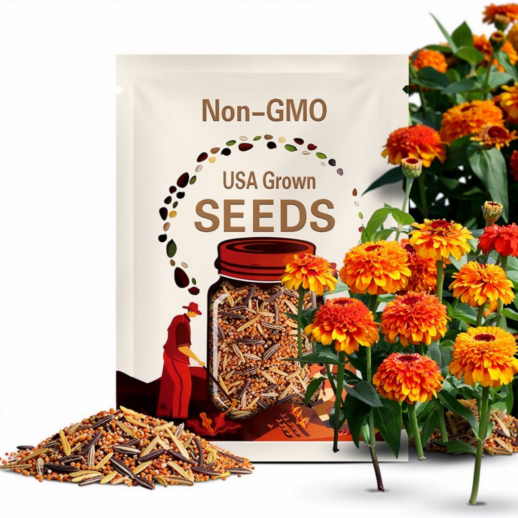 Zinderella Zest Zinnia Seeds,  Zinnia Elegans ZE2810