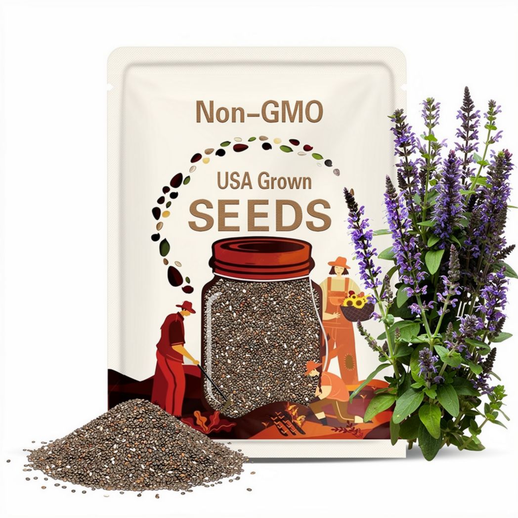Chia Seeds | Heirloom - Non-GMO | Salvia Hispanica | Seed Store | Herb Seeds | 1291
